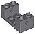 Tijolo Technic 2x4x1 1/3 com recorte 2x2 e furos para eixo Cinza Escuro - Imagem 1