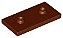 Placa Modificada 2x4 com 2 studs Marrom - Imagem 1