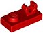 Placa Modificada 1x2 com clip Vermelha - Imagem 1