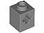 Tijolo 1x1 Technic com furo para eixo Cinza Escuro - Imagem 1
