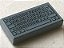 Placa Lisa 1x2 Cinza Escura com desenho de teclado - Imagem 1