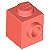 Tijolo Modificado 1x1 Com Furo Lateral Coral - Imagem 1
