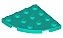 Placa redonda 4x4 de 1/4 dark turquoise - Imagem 1