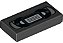 Placa Lisa 1x2 com Desenho de Fita Cassete (VHS) Preta - Imagem 1