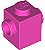 Tijolo modificado 1x1 com conector em dois lados Rosa Escuro - Imagem 1