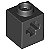 Tijolo 1x1 Technic com furo para eixo Preta - Imagem 1
