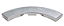 Placa Lisa de Canto Redondo 4x4 Metallic Silver - Imagem 1