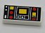Placa Lisa 1x2 branca com desenho de controle - Imagem 1