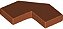 Placa Lisa Modificada de Canto 2x2 Dark Orange - Imagem 1