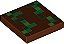 Placa Lisa 2x2 Marrom com desenho pixelado do Minecraft - Imagem 1