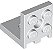 Suporte 2x2 - 2x2 com dois furos Branco - Imagem 1