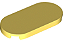 Placa Lisa 2x4 Oval Amarelo Claro Brilhante - Imagem 1