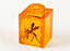 Tijolo 1x1 com desenho de mosquito em âmbar - Imagem 1