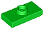 Placa Modificada 1x2 com botão Verde Brilhante - Imagem 1