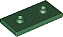 Placa Modificada 2x4 com 2 studs Verde Escura - Imagem 1