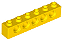 Tijolo Lego Technic 1x6 Amarelo - Imagem 1