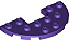 Placa Redonda 3x6 com corte 1x2 Dark Purple - Imagem 1