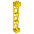 Suporte 2x2x10 com Viga Triangular Vertical - Tipo 4 - 3 Postes e 3 Seções Amarelo - Imagem 1