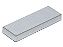 Placa Lisa 1x3 Metallic Silver - Imagem 1