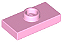 Placa Modificada 1x2 com botão Rosa Brilhante - Imagem 1