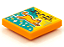 Placa Lisa 2x2 com Desenho de Gato Laranja Voando - Imagem 1