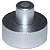 Placa redonda 1x1 com pino Metallic Silver - Imagem 1
