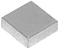 Placa Lisa 1x1 Metalic Silver - Imagem 1