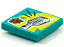 Placa Lisa 2x2 com desenho de microfone Azul Turquesa - Imagem 1