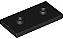 Placa Modificada 2x4 com 2 studs Preta - Imagem 1