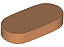 Placa Lisa Redonda Oval 1x2 Medium Nougat - Imagem 1