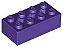 Tijolo Technic 2x4 com furos para eixos Dark Purple - Imagem 1