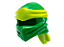 Capacete Ninjago verde envoltório tipo 4 com faixa de cabeça verde limão moldada - Imagem 1
