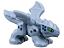 Dragão bebê com asas abertas e desenho de escamas azuis escuras - Sand Blue - Imagem 1