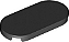 Placa Lisa 2x4 Oval Preta - Imagem 1