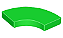 Placa Lisa Redonda de Canto 2x2 Verde Brilhante - Imagem 1