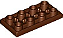 Placa Lisa 2x4 Invertida Marrom - Imagem 1