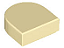 Placa Lisa Modificada 1x1 meio círculo Bege - Imagem 1
