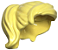 Cabelo com rabo de cavalo e franja lateral Amarela Clara Brilhante - Imagem 1