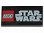 Placa Lisa 2x4 com desenho do logo de LEGO Star Wars Preta - Imagem 1