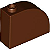 Tijolo Modificado 1x3x2 com curva no topo Marrom - Imagem 1