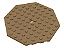 Placa Modificada 10x10 octagonal com orificio Bege Escuro - Imagem 1