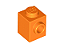 Tijolo Modificado 1x1 Com Furo Lateral Laranja - Imagem 1