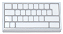 Placa Lisa 1x2 branca com desenho de teclado Branco - Imagem 1