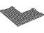 Tijolo de canto modificado 16x16x2/3 com canto interno 7x7 e recortes laterais 1x4 Cinza Claro - Imagem 1