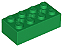 Tijolo Technic 2x4 com furos para eixos Verde - Imagem 1