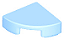 Placa Lisa redonda 1x1 de 1/4 Bright Light Blue - Imagem 1