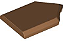 Placa modificada 2x3 Pentagonal Medium Nougat - Imagem 1