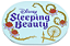 Placa Lisa Redonda 6x8 oval com escrita: "Disney Sleeping Beauty" Light Aqua - Imagem 1