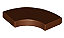 Placa Lisa Redonda de Canto 2x2 Marrom - Imagem 1