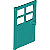 Porta 1x4x6 Azul Turquesa - Imagem 1